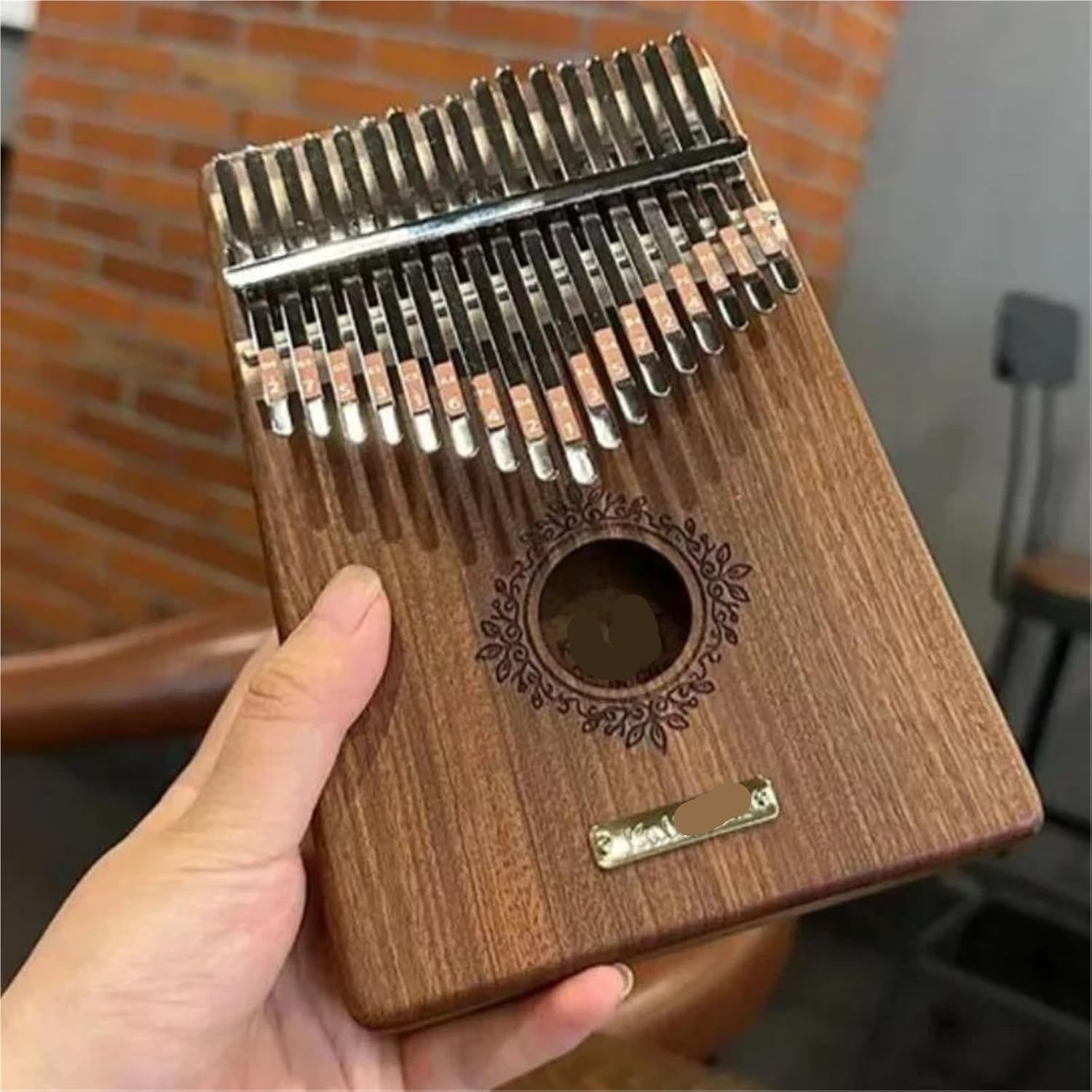 オリジナルデザインのプレート式17音親指琴カリンバ オリジナル