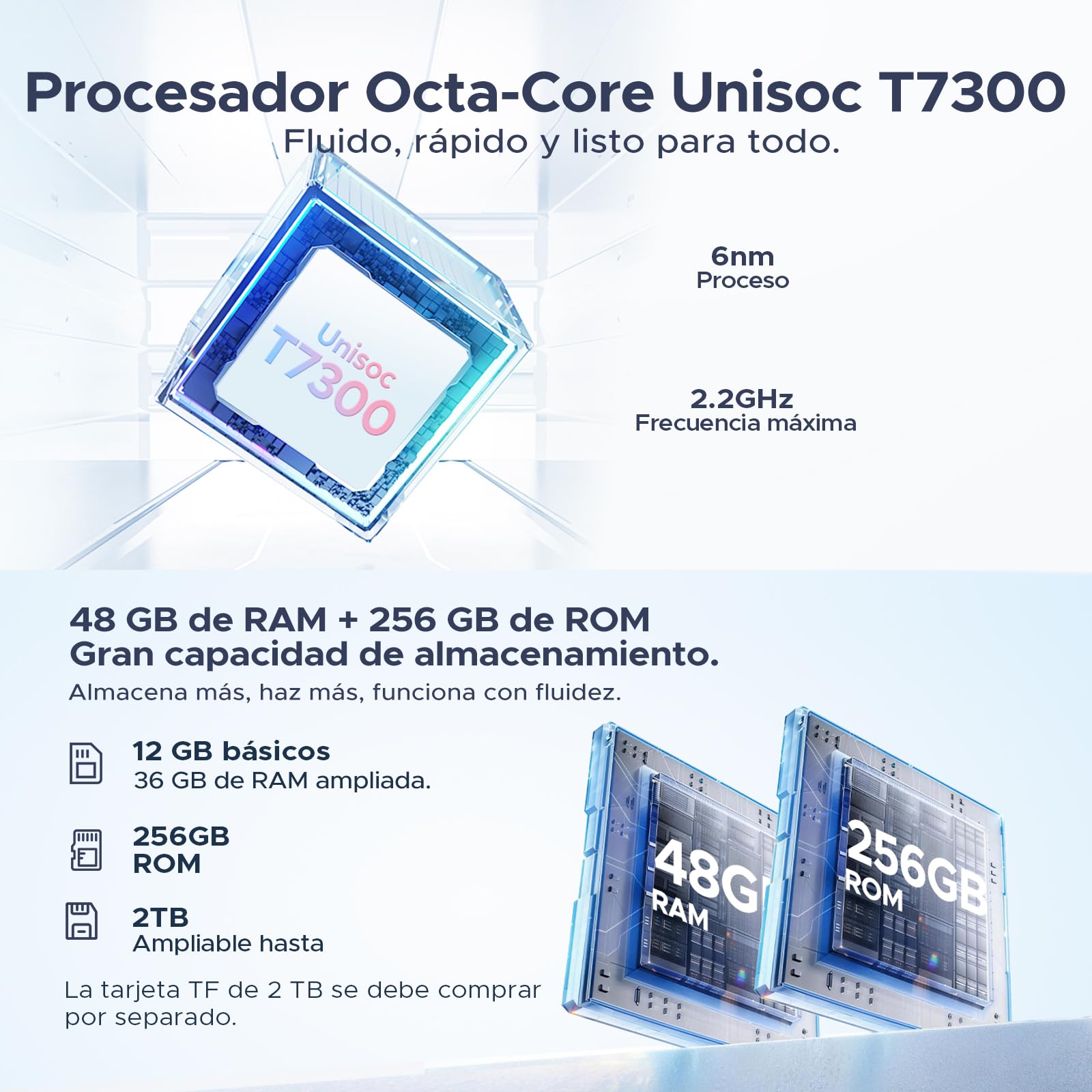 P12 Plus Tablet 12.2 Pulgadas, Android 16 & Gemini AI, 48GB RAM+256GB ROM/2TB, 120Hz 2.4K, T7300 Octa-Core, 12000mAh, Altavoces Cuádruples, Widevine L1/Tablet con Teclado y Ratón/Funda-Azul