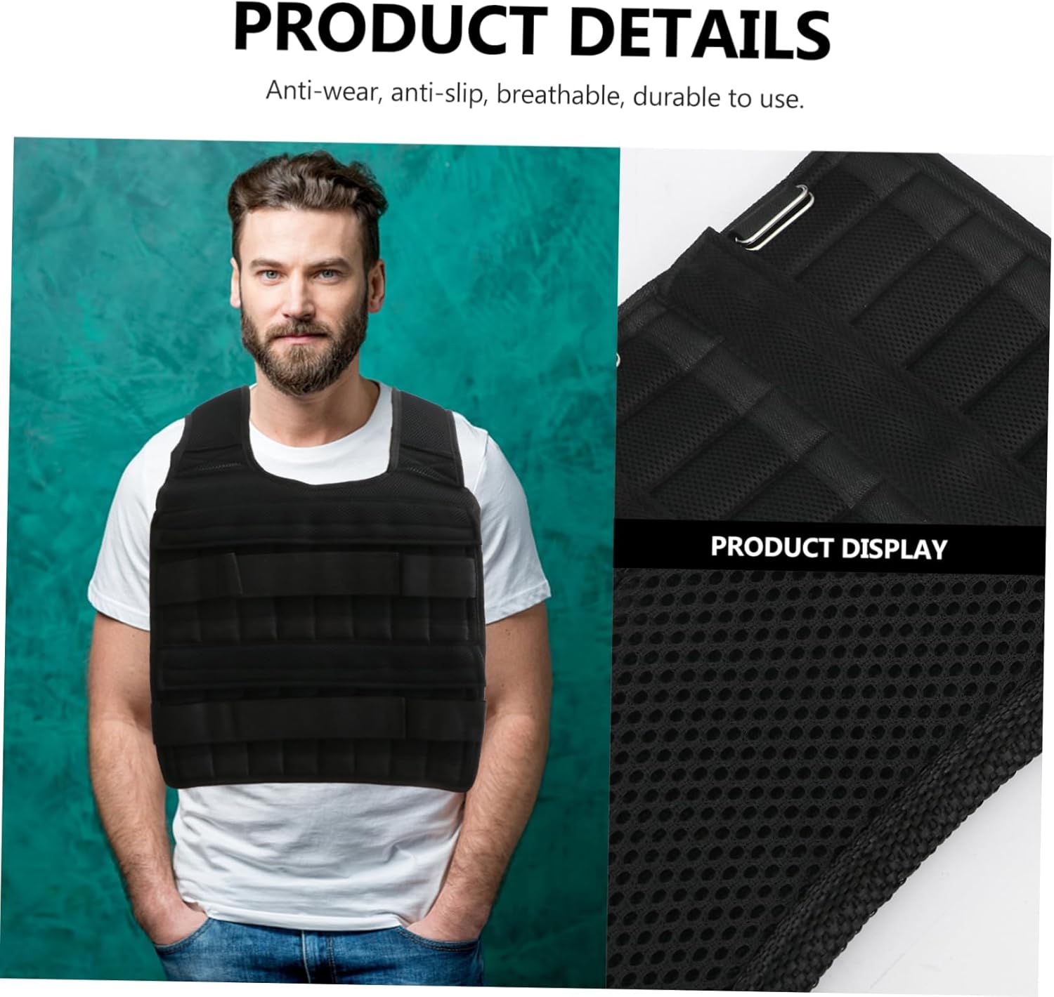 Weighted Vest for Women Men Boys and Girls Exercise Gear Weight Training Vest 15kg Max Load High Density Net Anti-wear