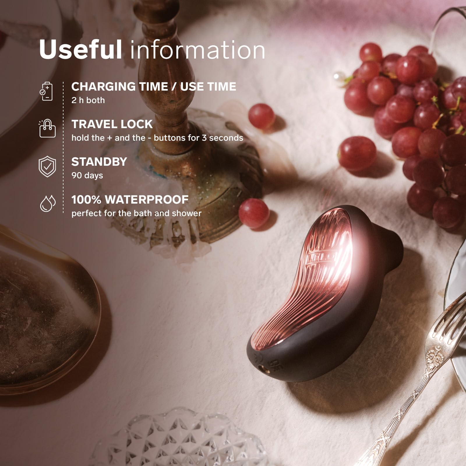 LELO SONA 3 Cruise, Masajeador Sónico Femenino con Aplicación por Bluetooth, Succionador de Clítoris Femenino, Juguetes Eroticos, 12 Modos con Más Potencia y Tecnología de Ondas Sónicas (Black)