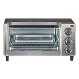 BLACK&plus;DECKER 4-Slice Convection Oven&comma; Stainless Steel&comma; Curved Interior Fits a 9 inch Pizza&comma; TO1313SBD