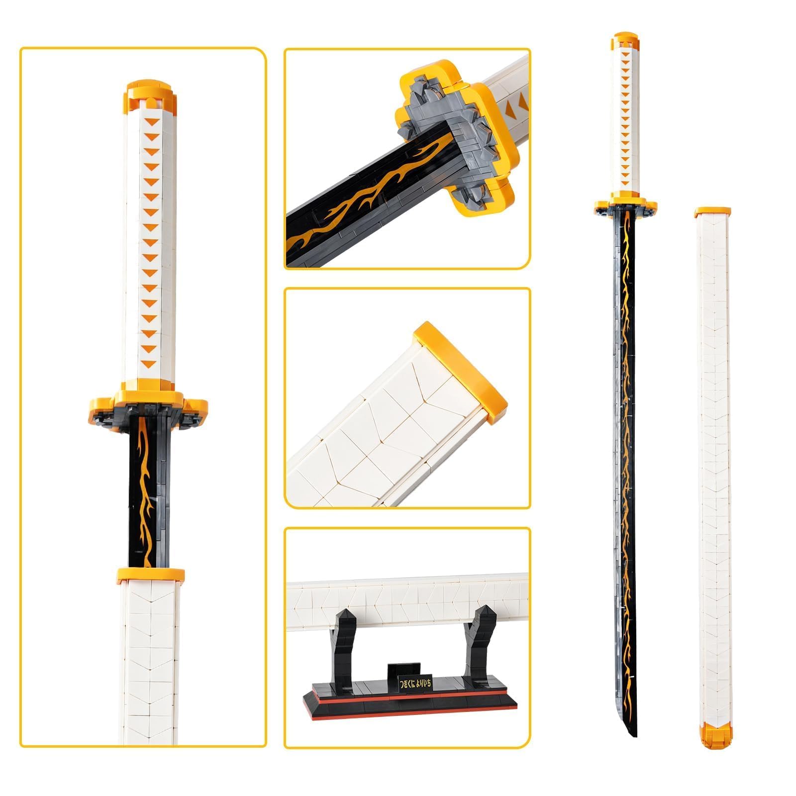 Amazon.co.jp: SATHIBI 善逸 鬼剣 組み立てセット、39インチ 鬼剣