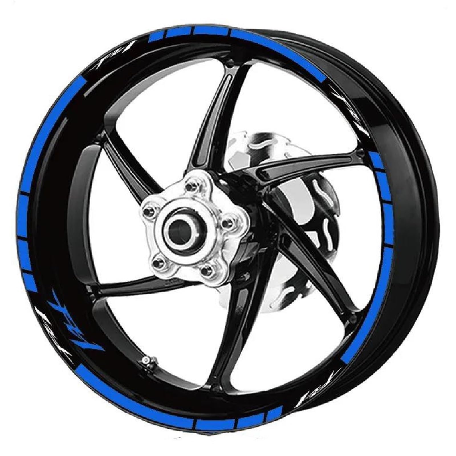 Reflektierender Motorrad-Radaufkleber, Radnabe, Wasserdichtes Streifenband, Felgenaufkleber, Zubehör Für Yamaha FZ1 Fz1(Style 2)