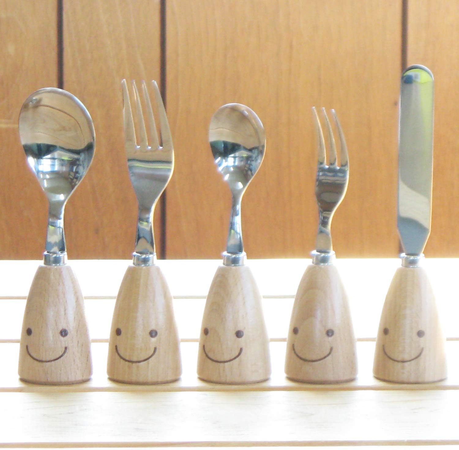 Nagao WY-48 Kitchen Stand, Cutlery Set, 5 Pieces, Spoon, Fork, Butter Knife, Gift Box, Made in Japan