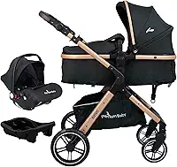 Carrinho Travel System Kansas + Base Gold/Preto