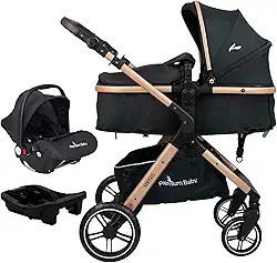 Carrinho Travel System Kansas + Base Gold/Preto