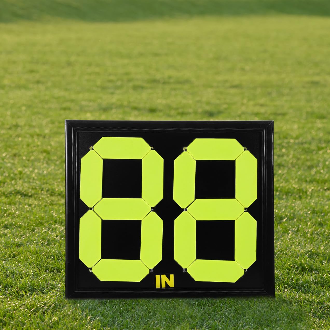 UKCOCO Tabellone Segnapunti Calcio per Sostituzioni Manuali Numero PP Nero, Accessorio Giudice di Gara per Tenere Punteggio e Giocatori