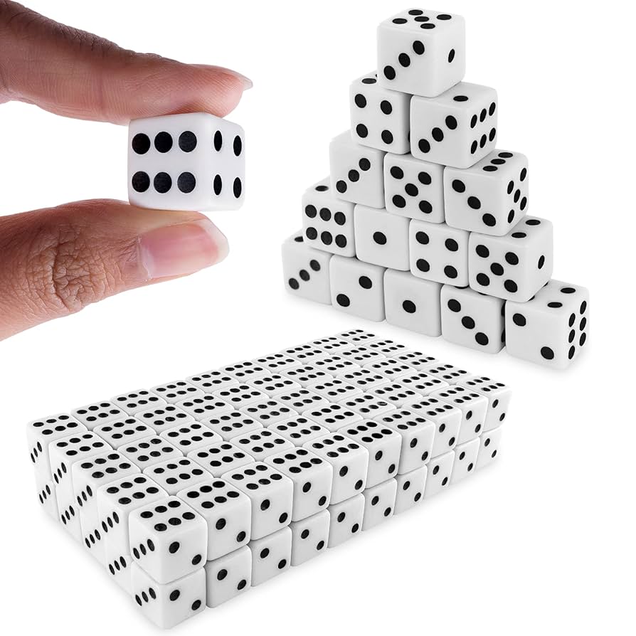 Amazon.com: Super Z Outlet Standard 16mm White Dice with