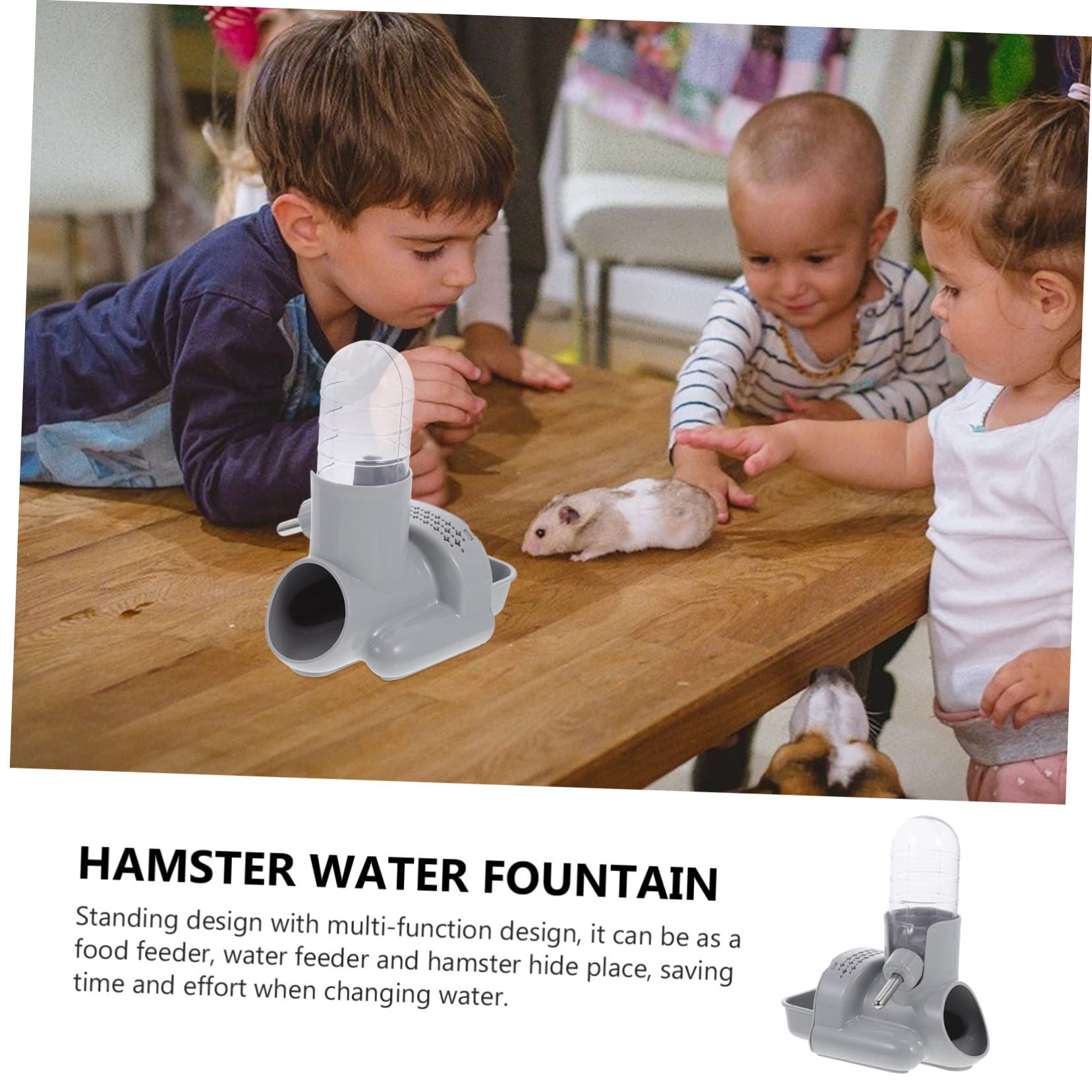 Mipcase 2piezas Botella De Agua para Hámster Conejo y Dispensador Automático Antigoteo Diseño Transparente y Base Antideslizante para Alimentación y