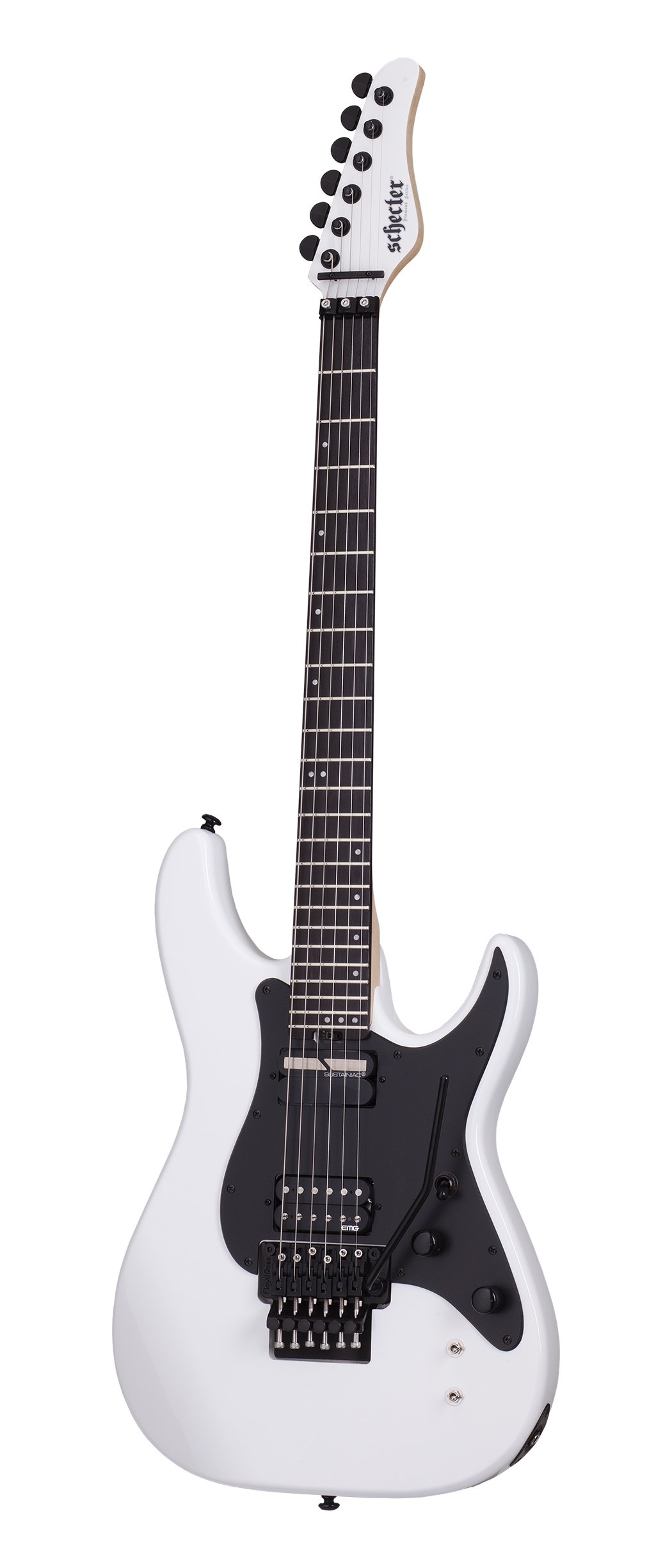 Sun Valley Super Shredder with Floyd Rose and Sustaniac - White