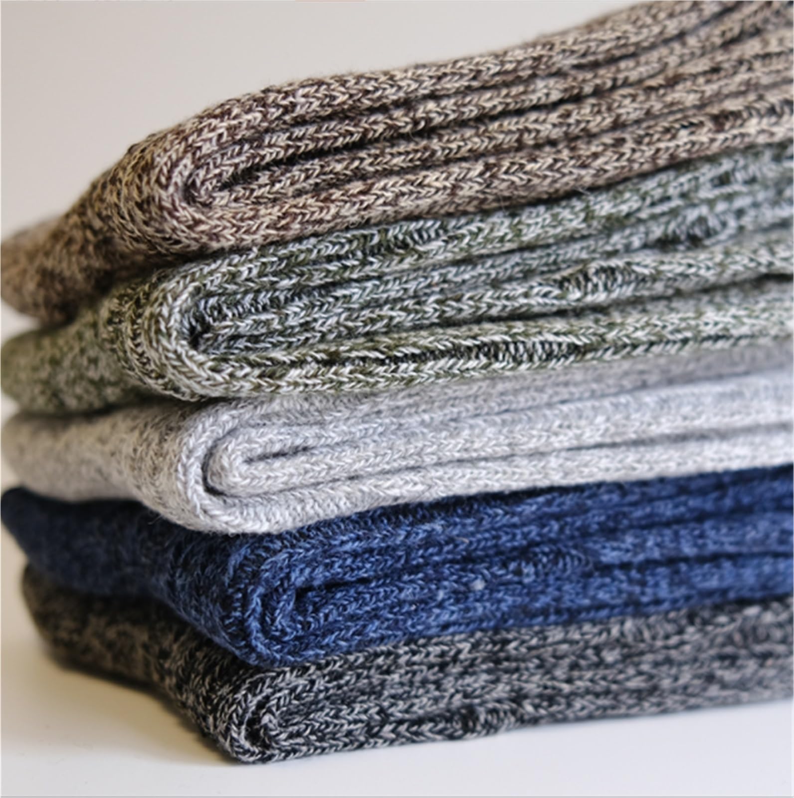 Wintersocken Bettsocken 5 Paar Socken, Weiche Wandersocken, Dicke Stricksocken, Bequeme Warme Mittelrohrsocken Warme Flauschige Socken