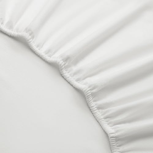 Miniatura 3 de Featherhead Juego de sábanas de franela de 100% algodón, 4 piezas, tamaño matrimonial, color blanco, doble cepillado para mayor suavidad, cálido y