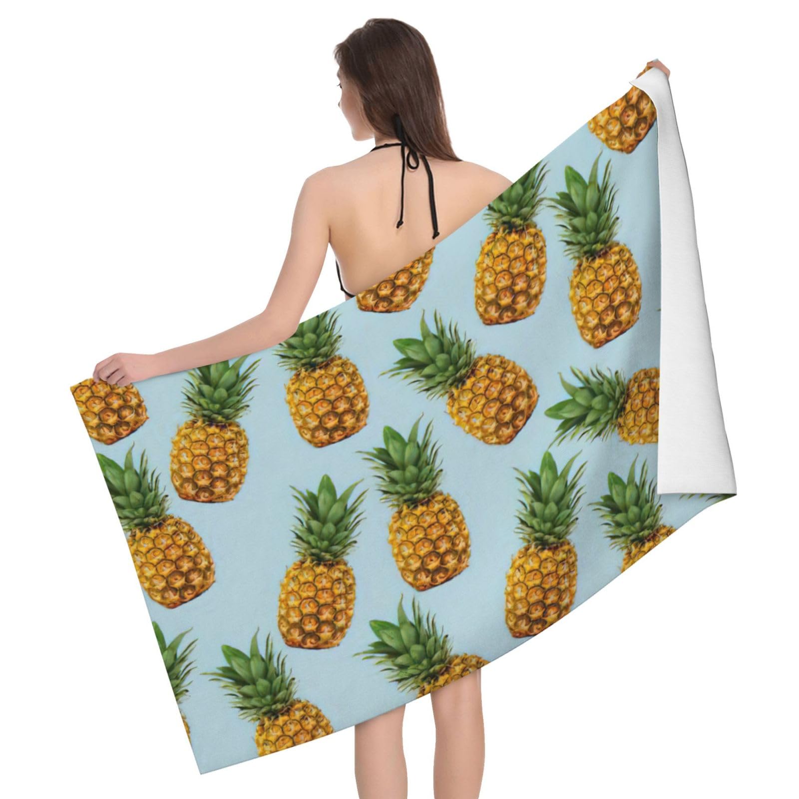 Serviette de bain ananas de luxe en microfibres premium pour un confort absolu