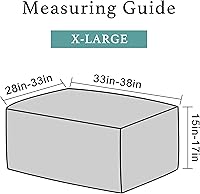 Vista 2 de Turquoize Funda otomana de jacquard, funda protectora elástica para muebles grandes, funda protectora de tela de elastano para sofá, reposapiés