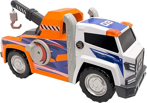 Miniatura 8 de Power Movers - Camión de basura interactivo de 15 pulgadas con luces y sonidos, colección de basura motorizada, diseño realista y baterías
