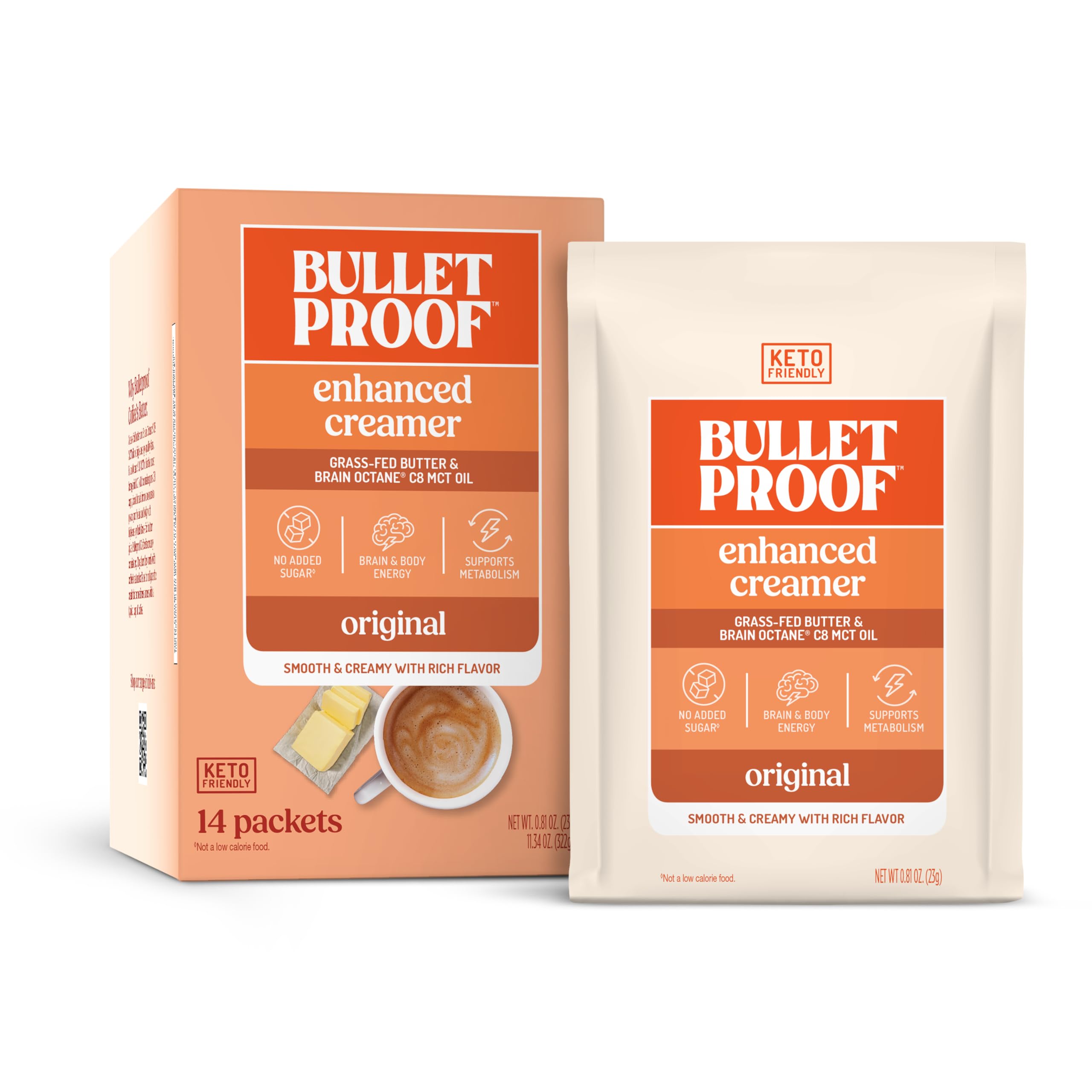 BulletProof InstaMix Grass Fed Butter and Brain Octane 14 Single Serve Packets by BulletProof