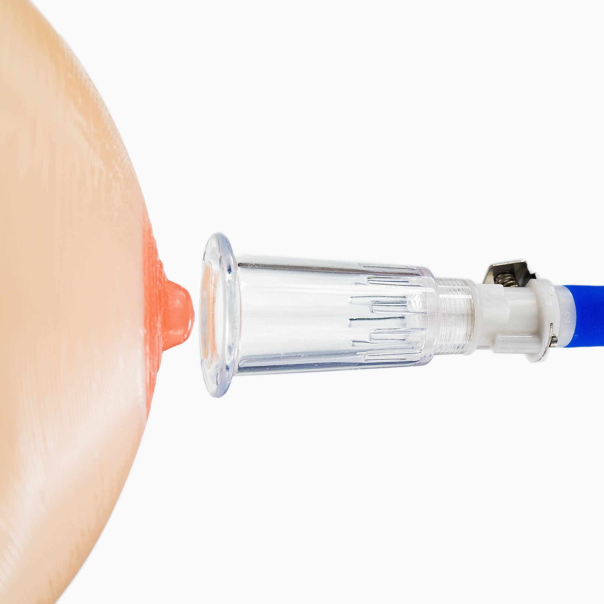 Marielove Aspirateur à tétons (Ø 18 mm) avec haute puissance d'aspiration incl. système de tuyau, pompe de poitrine amovible, idéal comme jouet BDSM