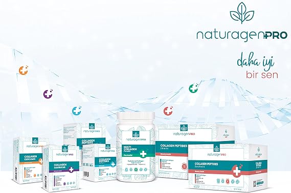 Naturagen Pro Collagen (Collagen) جمال 30 قطعة كيس من التفاح الأخضر بنكهة (النوع 1 والنوع 3-8000 مجم كولاجين متحلل)