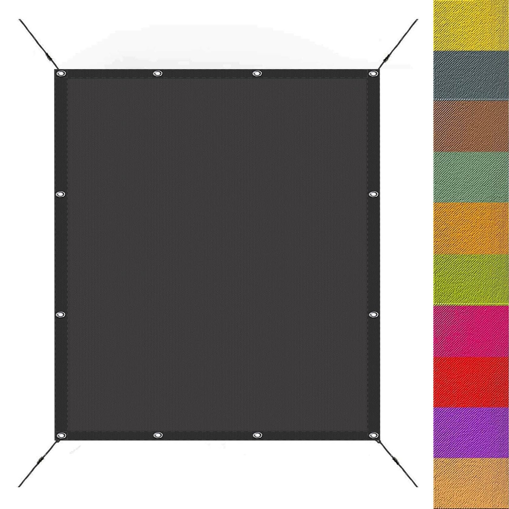 Voile d'ombrage imperméable 6.5x6.5m noir pour jardin