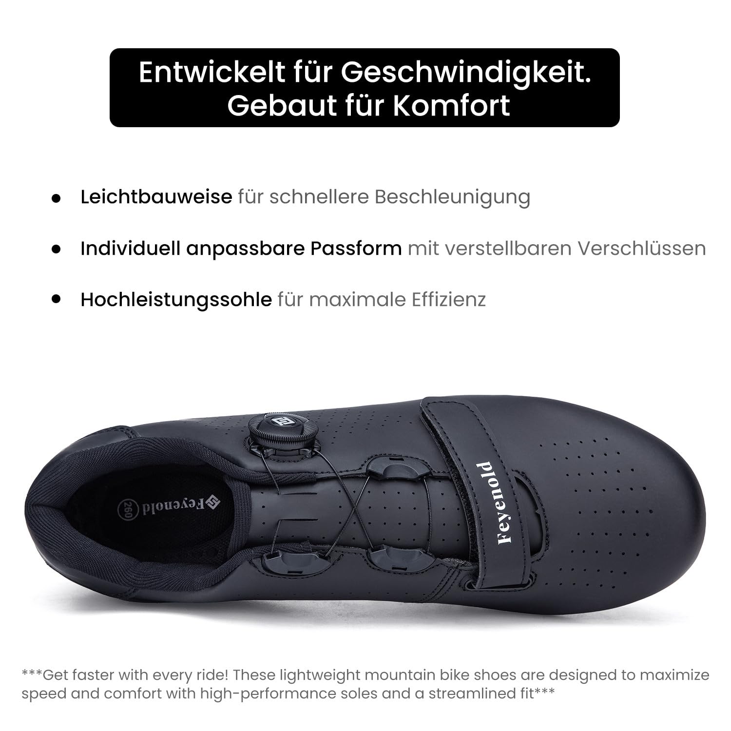 Feyenold Buty rowerowe, męskie, do jazdy na rowerze górskim, damskie, MTB, kompatybilne z SPD Cleats