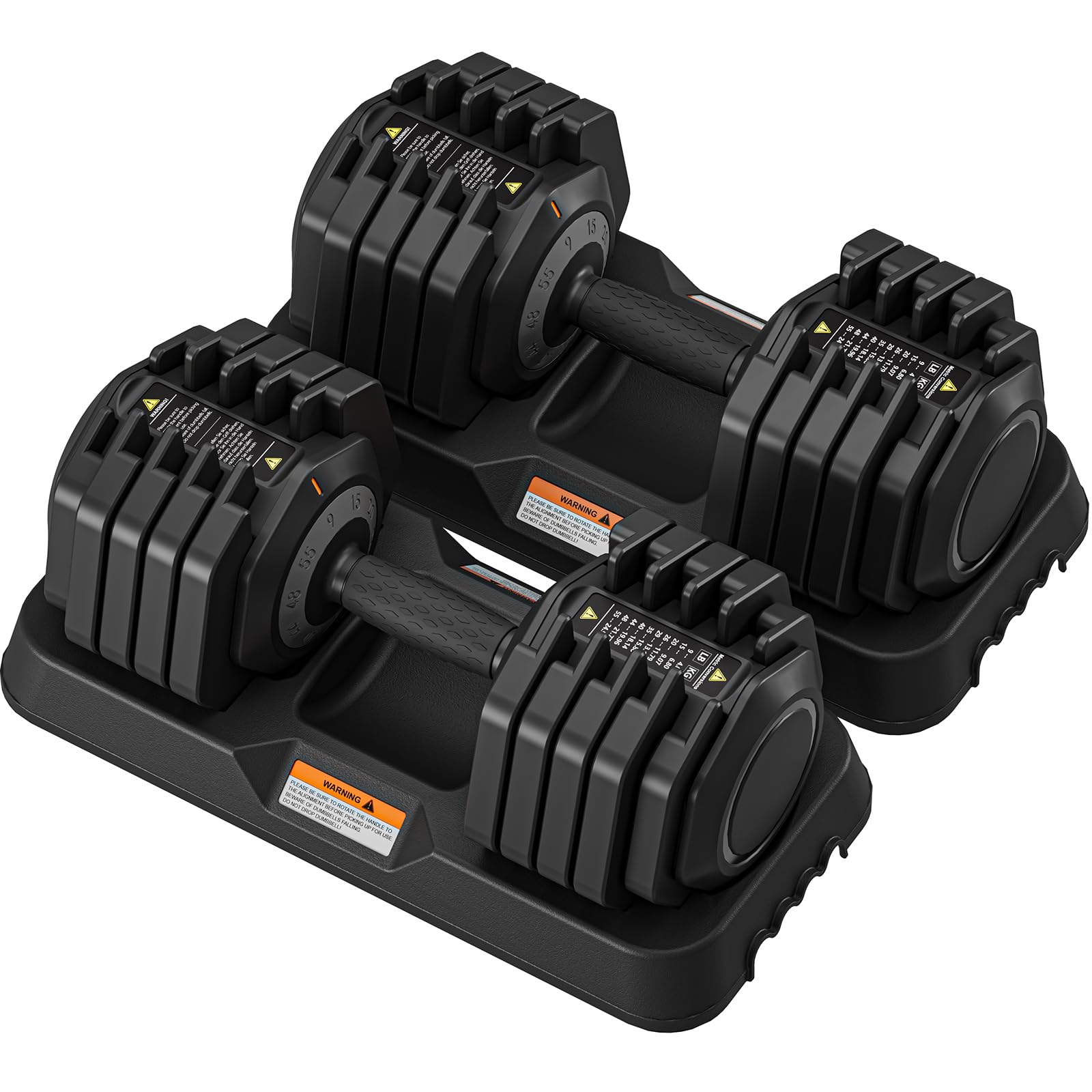 Dripex Hanteln Set, 11kg/24,5kg/41kg Verstellbar Kurzhanteln aus Stahl mit Anti-Rutsch Griff 2-41kg mit 10 Gewichtsstufen, Einstellbaren Hantelscheiben und Ablageschale, Schnellen Wechsel für Zuhause