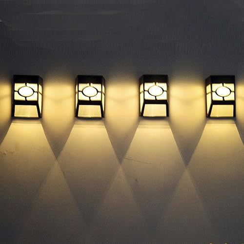 Miniatura 7 de 2 luces solares de pared para exteriores, arriba y abajo, iluminan del atardecer al amanecer, luces solares de porche al aire libre, IP44,