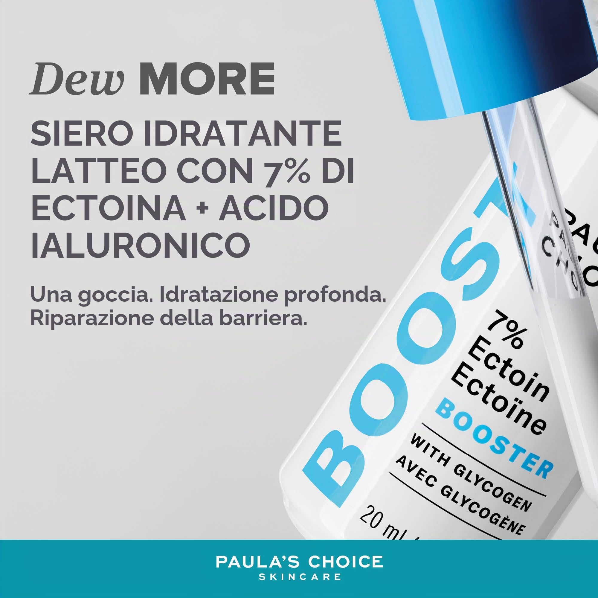 Paula's Choice 7% Ectoin Booster, Siero Viso Lattiginoso Idratante, 20 ml | 7 Benefici per la Barriera Cutanea in 1 Goccia - Idrata & Riduce i Rossori - Delicato Finish Dewy - con Acido Ialuronico
