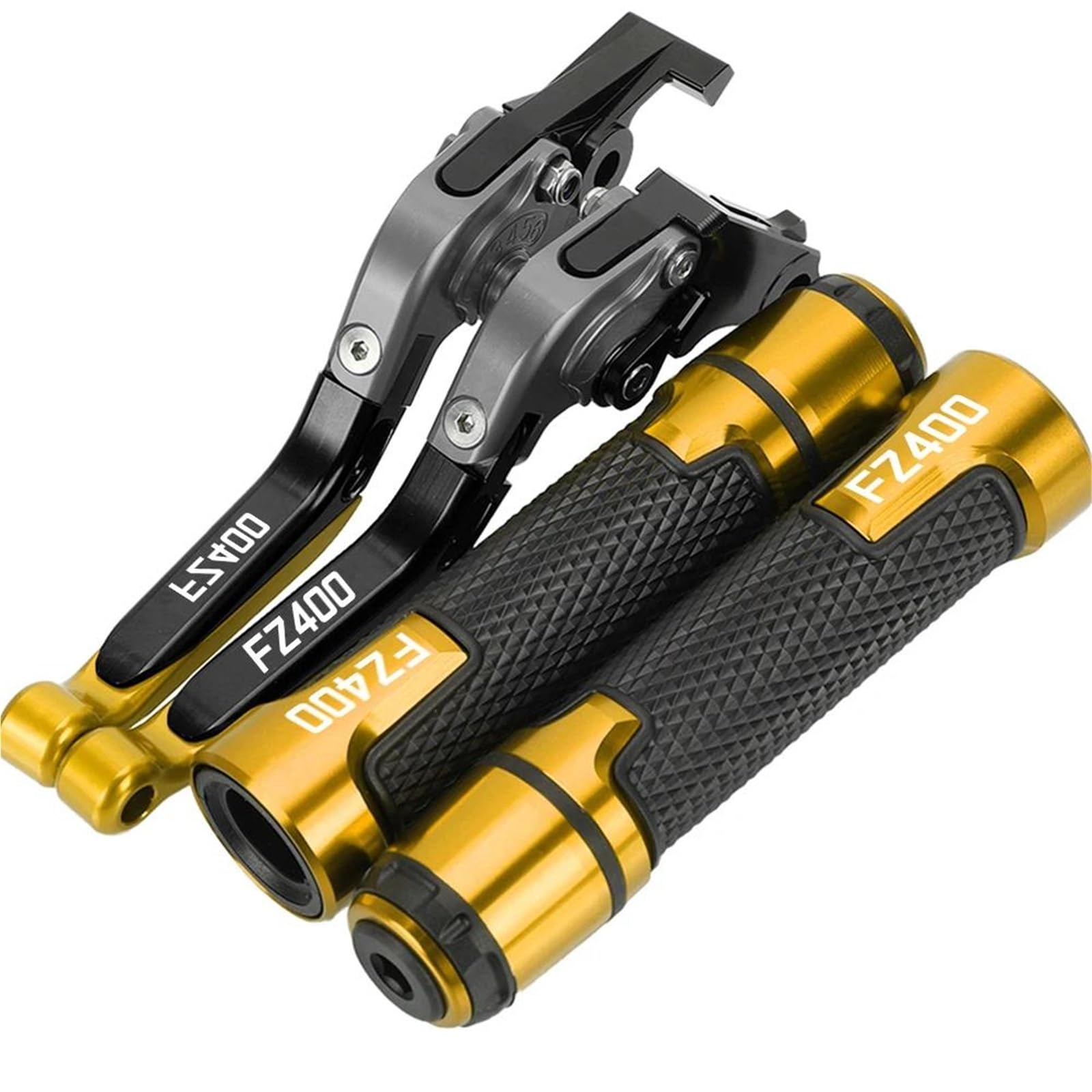 GQUIKGW Replace Motorcycle Extendable Adjustable Clutch Brake Levers Controller Lever Handle Motorcycles for Y-AMAHA FZ400 R FZ 400 1986-1988(Yellow 4)