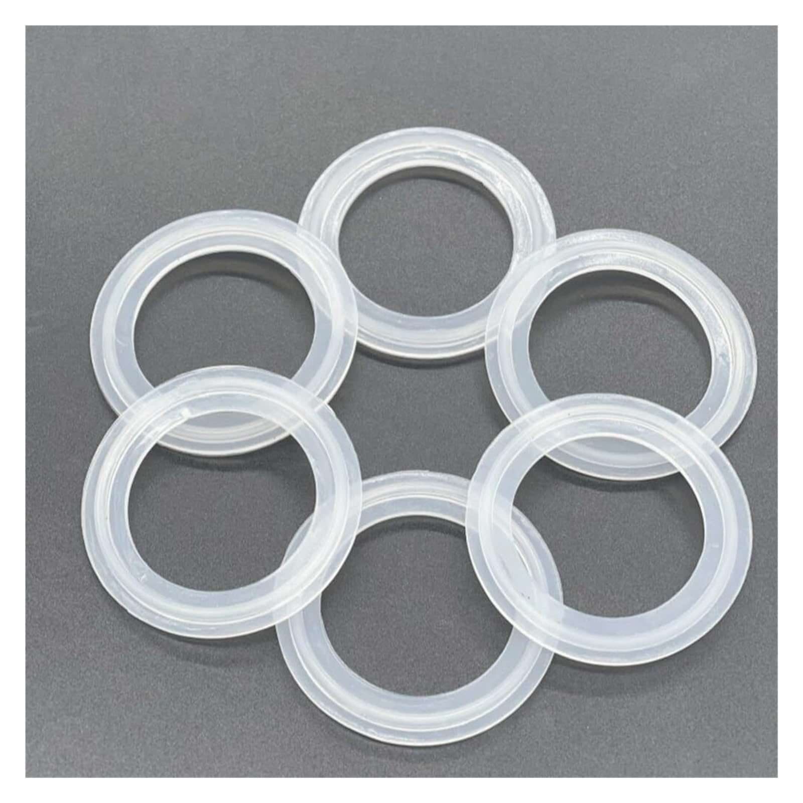 Juntas tóricas, juntas tóricas de silicona, Arandela de anillo de junta de tira de sellado de silicona con virola de triple abrazadera sanitaria, for mejorar el hogar, junta de silicona de triple abra