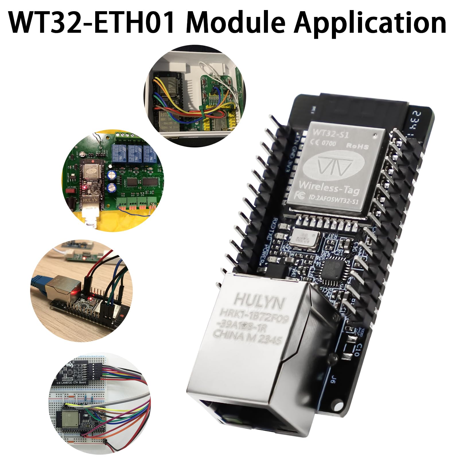 WT32-ETH01 ESP32 Ethernet Development Board - met Wi-Fi en Bluetooth - Headers Bovenkant - WT32-ETH01-ESP32ETHMOD