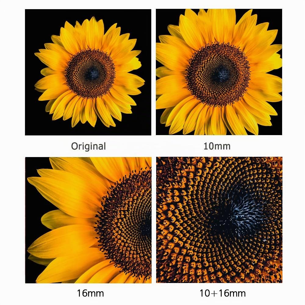 XT-M4/3-M Makro Verlängerungsrohr passend für M4/3 spiegellose Kamera für Olympus/Panasonic Lumix, Ersatz MK-P-AF3A Extension Tube(10+16mm), Metall