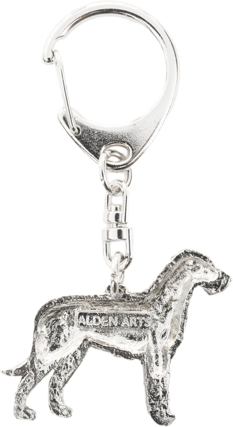Irish Wolf Hound Made in U.K Artistic Style Dog Key Ring Collection
