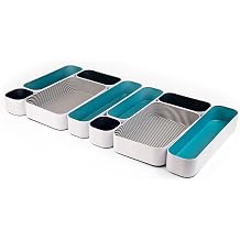 Three by Three Seattle Metal Drawer Organizer Tray Set, 10-Pc Assorted