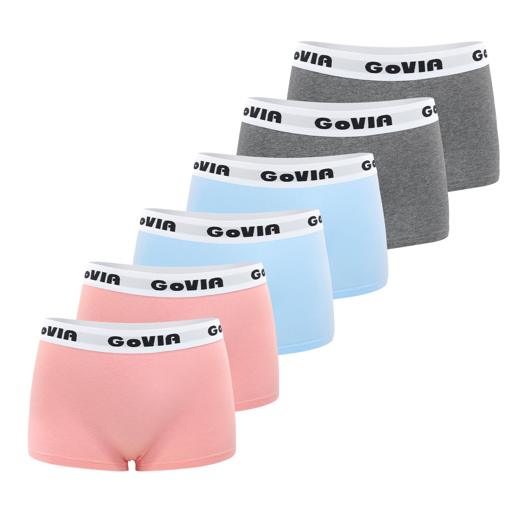 Womens Boxers Underwear,Women's Boyshort Cotton Boxer Briefs Panties Pack of 6,3921