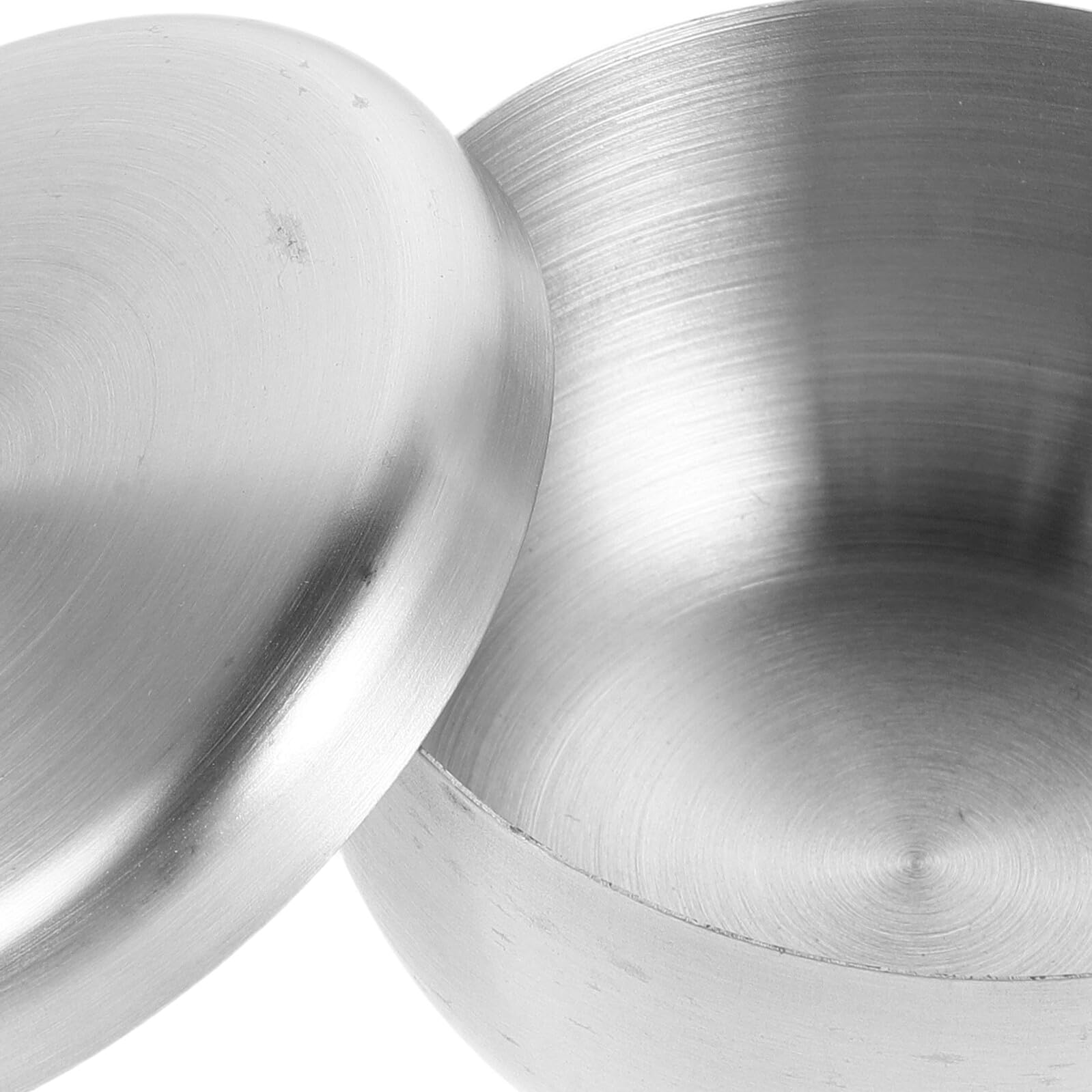 FOMIYES Set 4 Ciotole da Barba in Acciaio Inox 304 con Coperchio Ciotole da Viaggio Compatte per Schiuma da Barba Densa Contenitori Multiuso per Bagno e Igiene Personale Uomo