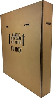 uBoxes TV Moving Box for 32-70 Inch Flat Screens - Heavy Duty Double Wall with 2 Protective Sleeves, 1 Pack