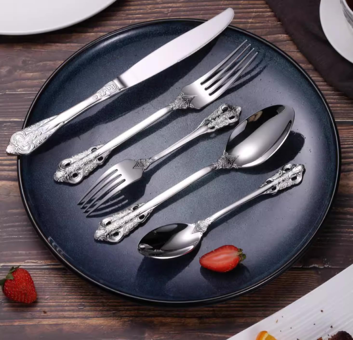 20-Piece Silver Flatware Set, 18/10 Stainless Steel