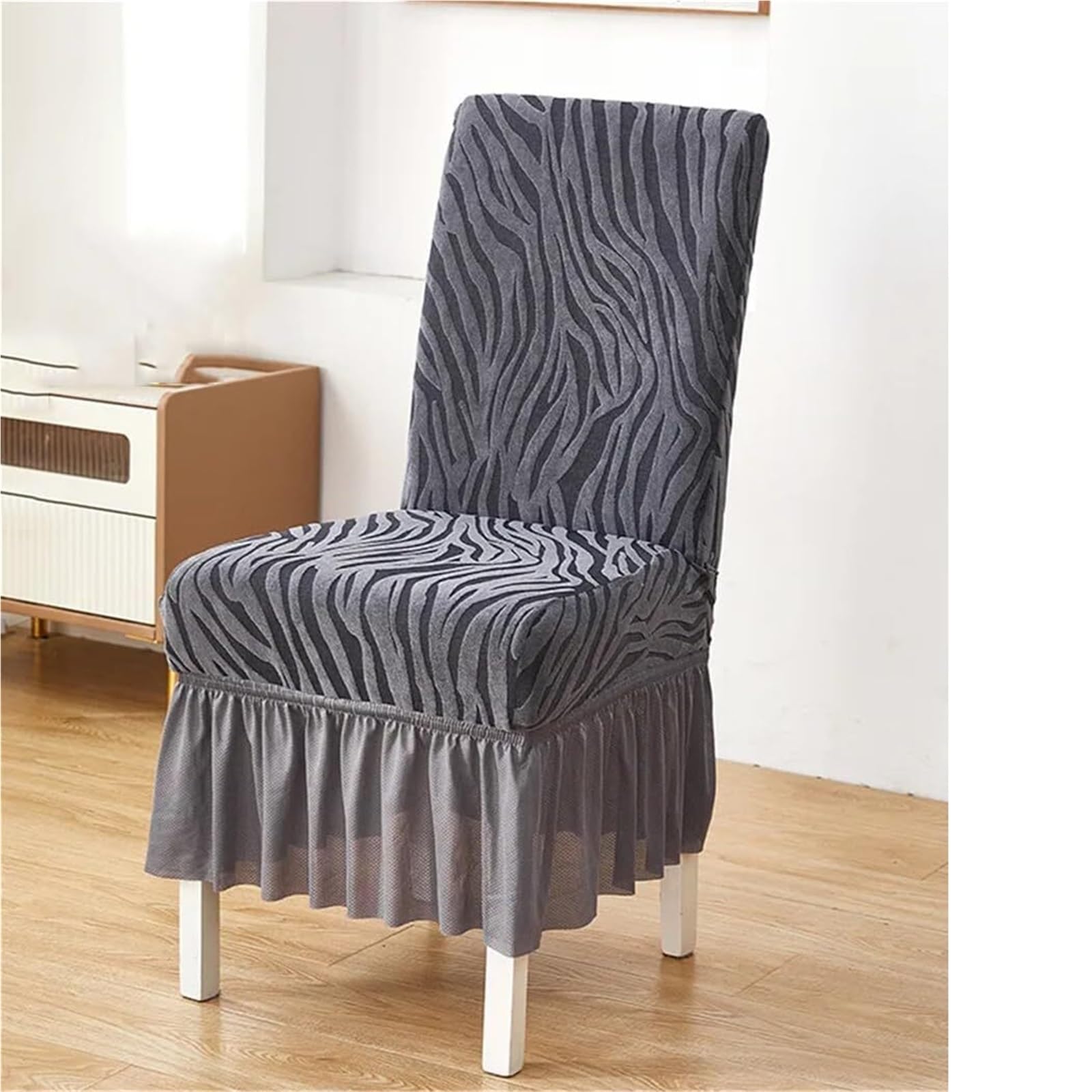 PBTMCD Elastic Chair Skirt Slipcover, Stretchy Carved Dining Cover For Office, Hotel & Wedding Decor(4#,2pcs)
