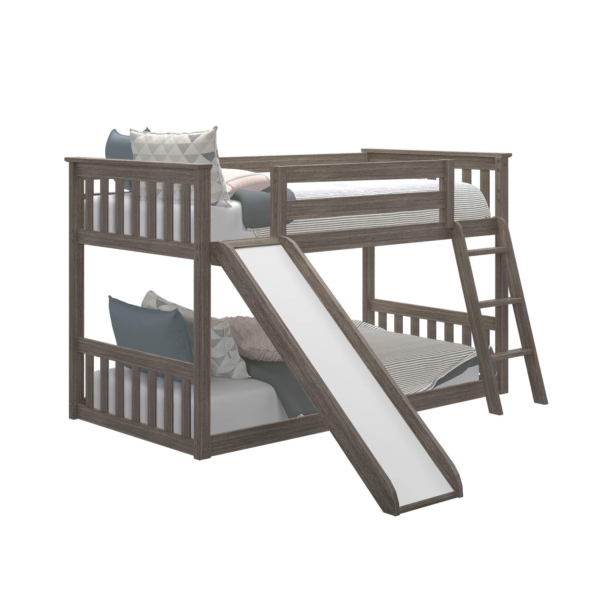 Buy Max & Lily Low Bunk Bed, TwinOverTwin Bed Frame For Kids With