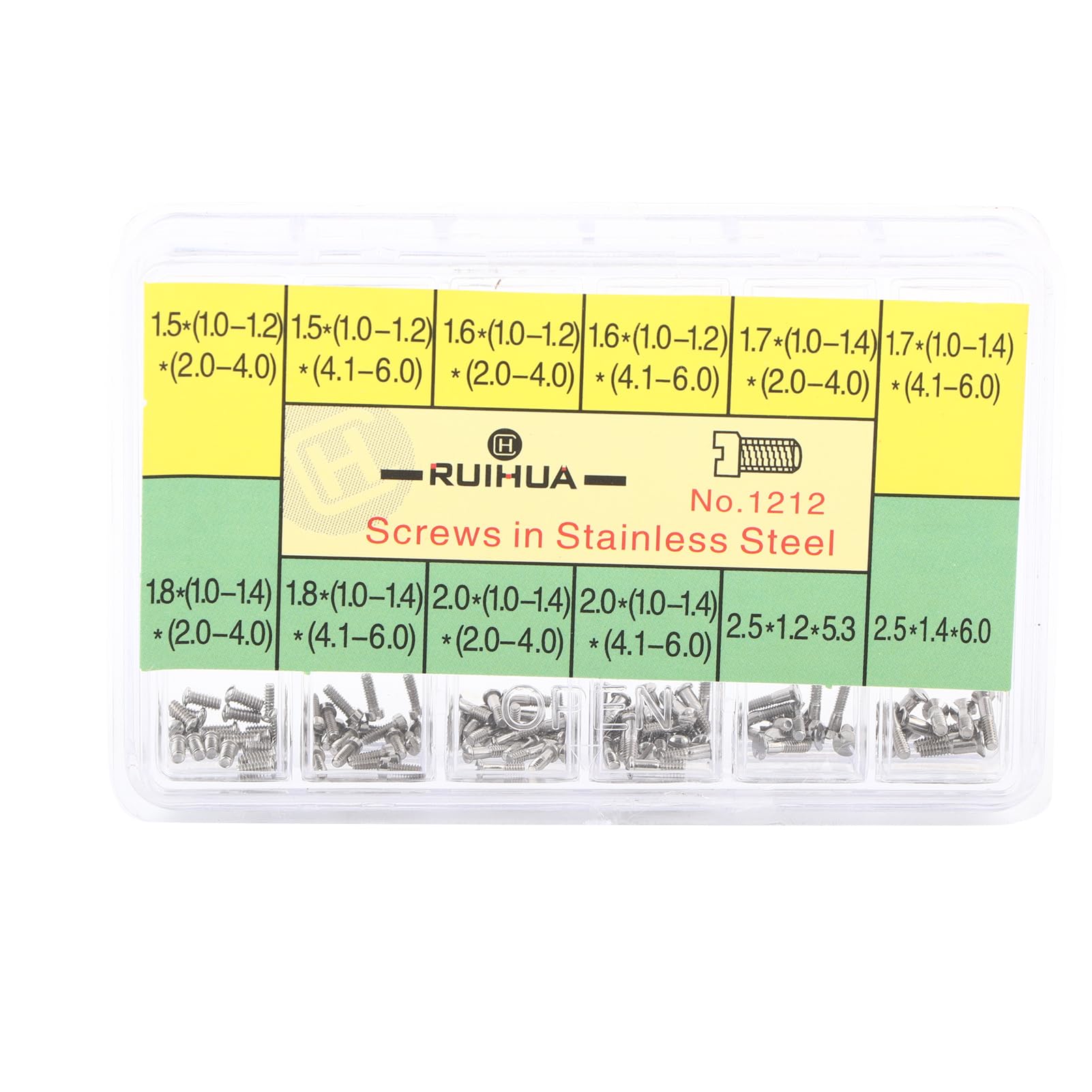 Qiterr Watch Case Screw, Stainless Steel Watch Back Cover Screw Watch Repairing Tools Watch Accessories for Watchmaker Watch Repairing Workers (1212)