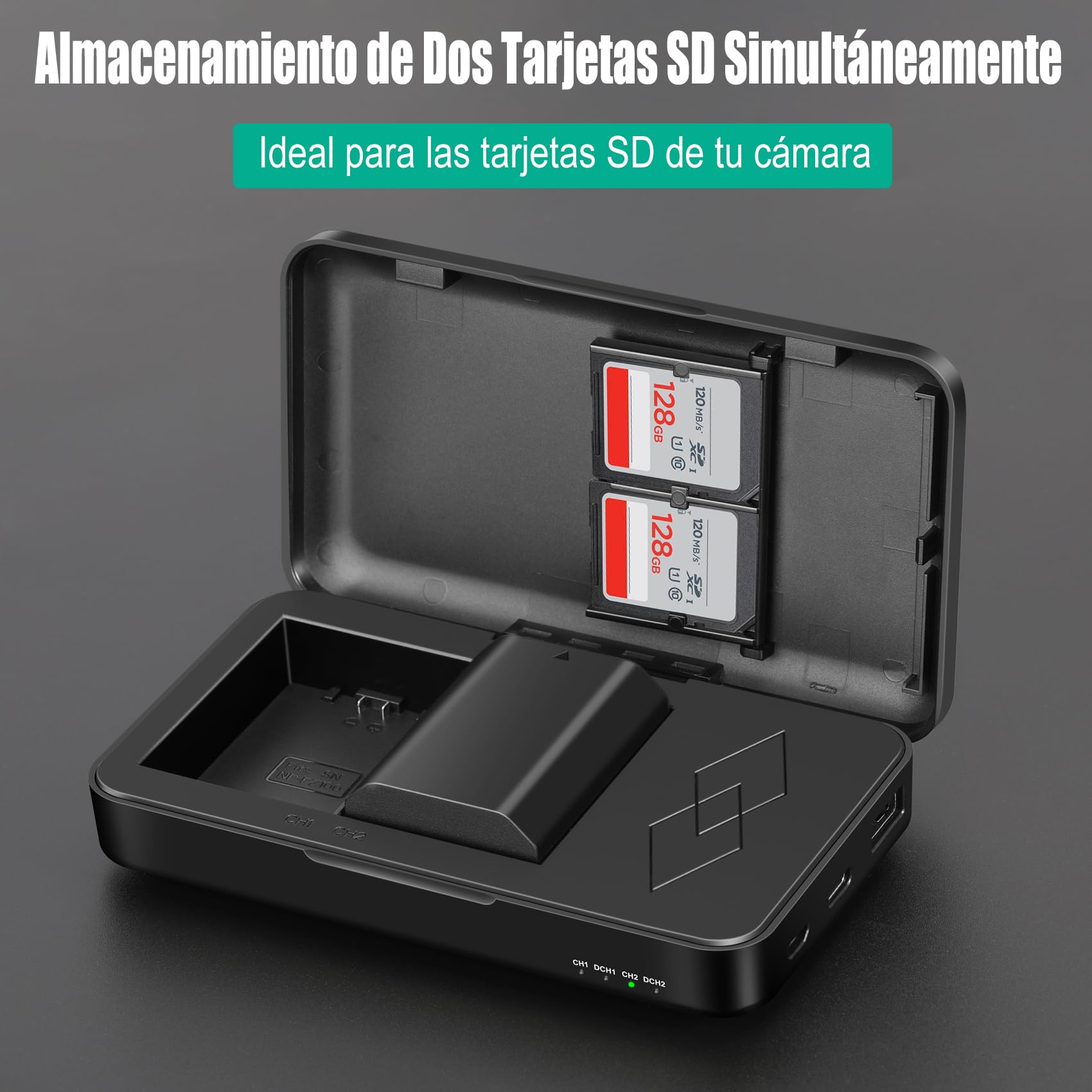JYJZPB Paquete de 2 Baterías EN-EL15C EN-EL15B EN-EL15A y Cargador de Batería con Puerto USB+Tipo-C para Nikon D7500, D850, D7200, Z6, Z7, D750, D500, D600, D810, D800, D800E, D7000, D7100 Cámaras