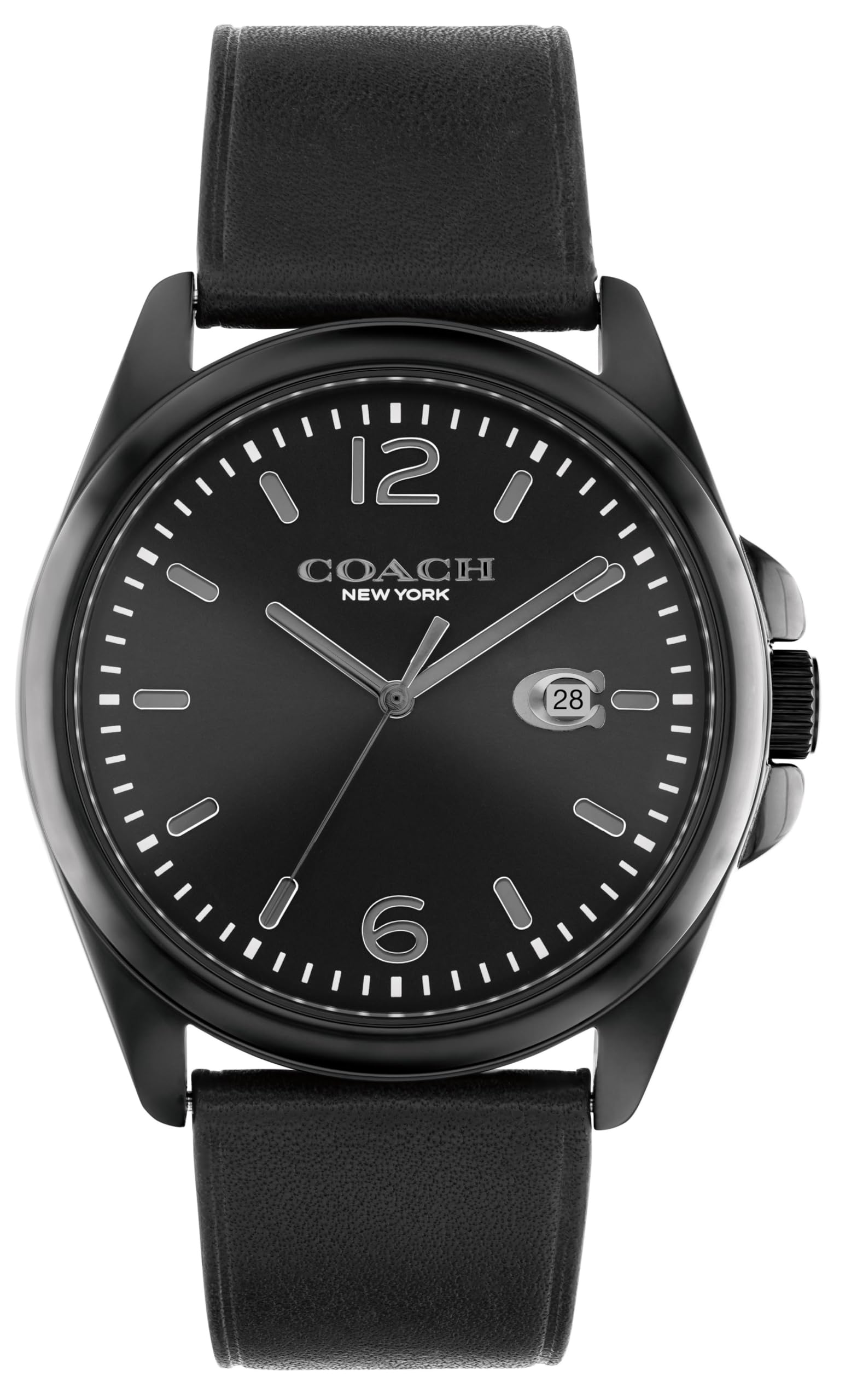 Amazon.co.jp: [コーチ]メンズ 腕時計 GREYSON 黒文字盤 黒革