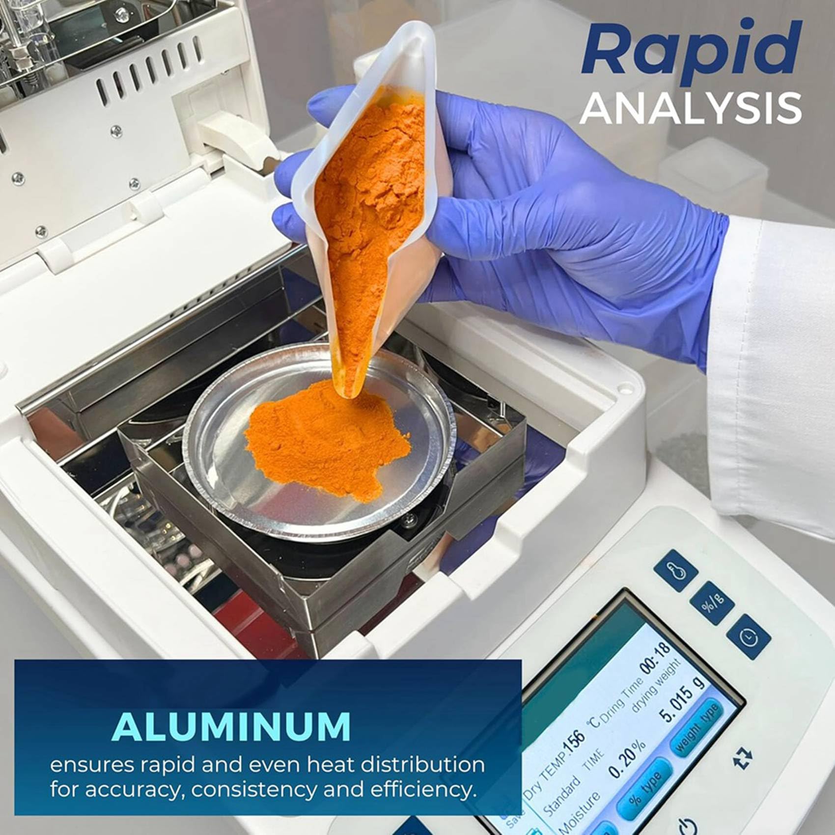 Vassoi per Campioni In Alluminio per Analizzatore di Umidità (Confezione da 200) Vassoi da Laboratorio Rotondi da 90 Mm, Piatti di Pesatura Monouso, Vassoio In Alluminio