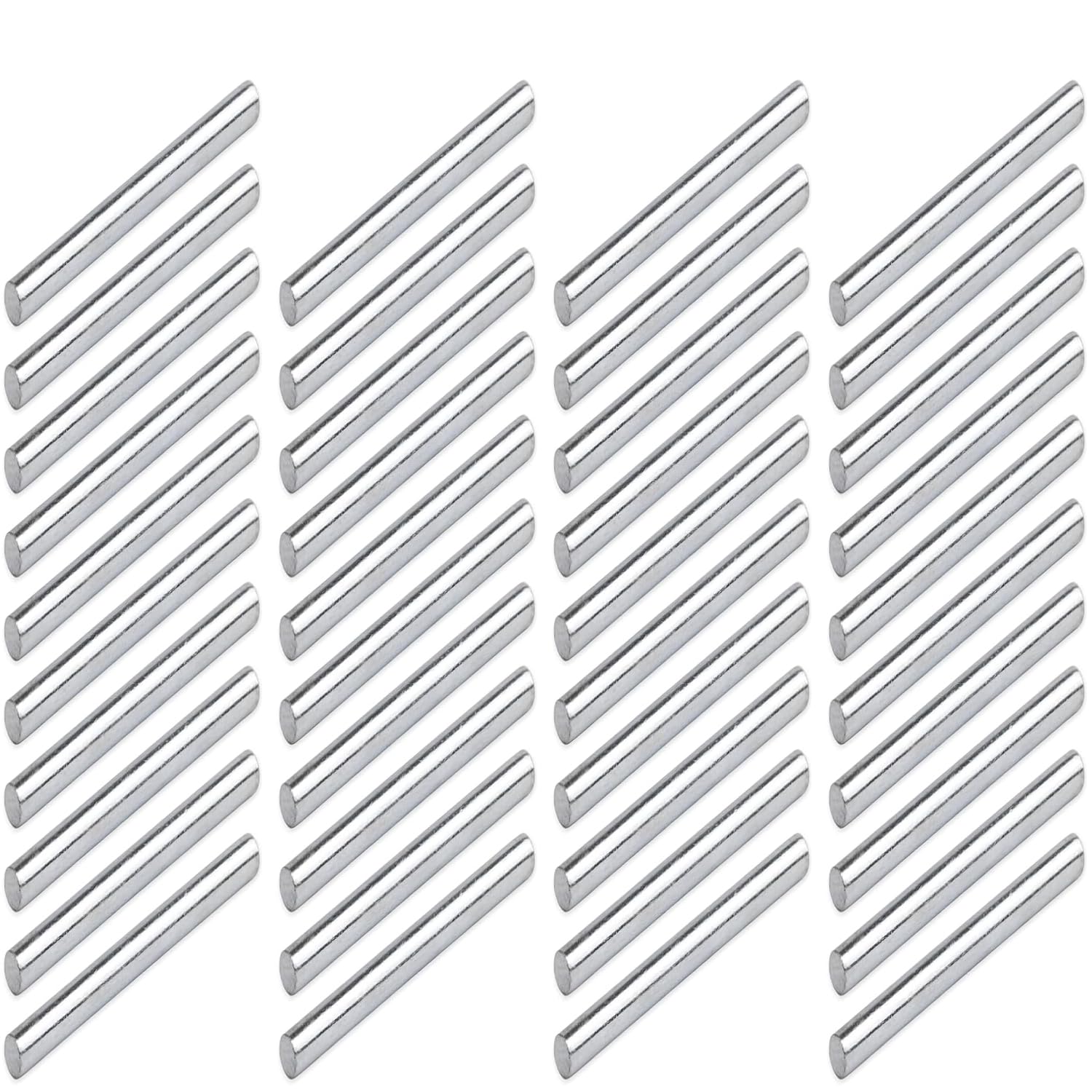 TRLREQ 40Pcs Metal Support Pins, Bearing Steel Cylinder Floor Pins Shelf Pegs Support for IVAR Shelves and Used On Precise Location (Silver)