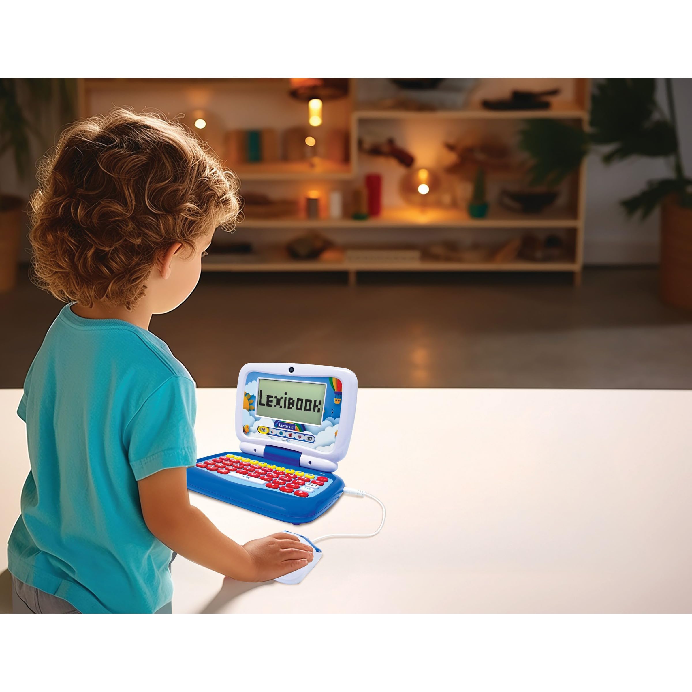 Lexibook, Computer Educativo Bilingue Inglese/Italiano, 40 attività, Metodo Sillabico e Ludico, 3 Storie Animate, Tastiera e Mouse Realistici, JC398i5