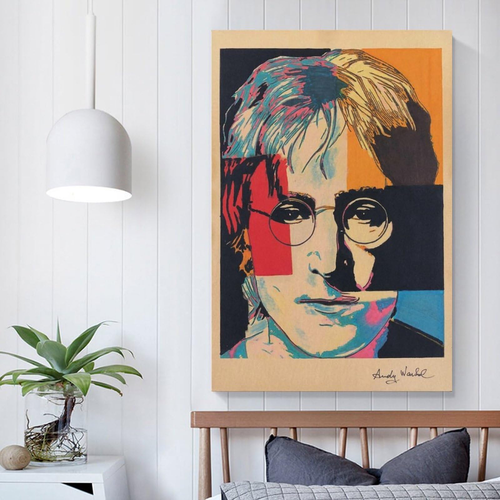 Amazon.co.jp: 画家 芸術家アンディ・ウォーホル ウシ版画ジョン