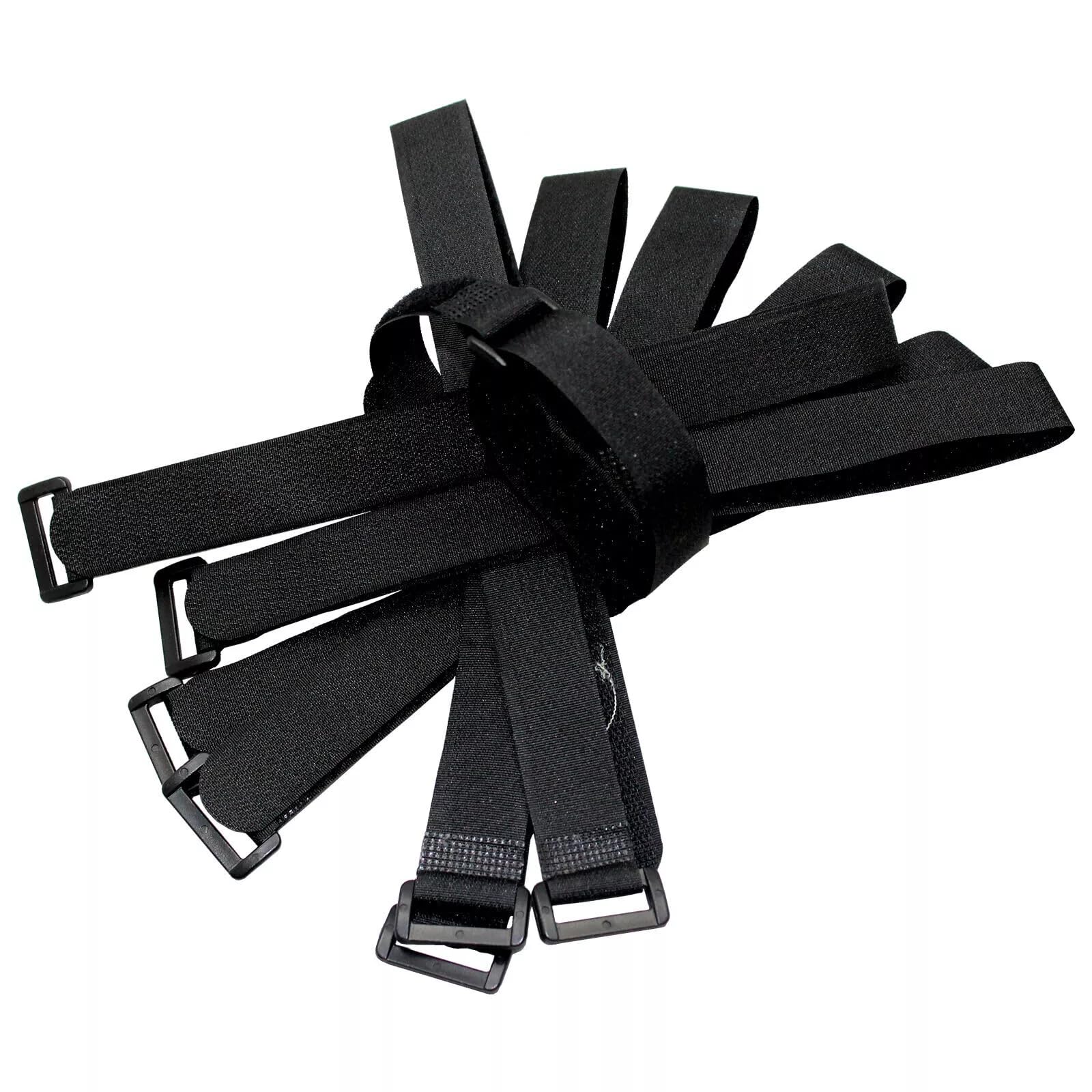 Onprix 16pcs Reusable Velcro Cable Ties - Black Nylon Hook and Loop Straps for Organizing Cords and Cables