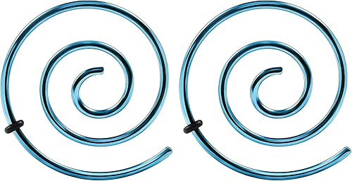Par de tapones expansores en espiral de acero quirúrgico anodizado azul claro 316L para piercings de joyería de oído estirador de carne pendiente