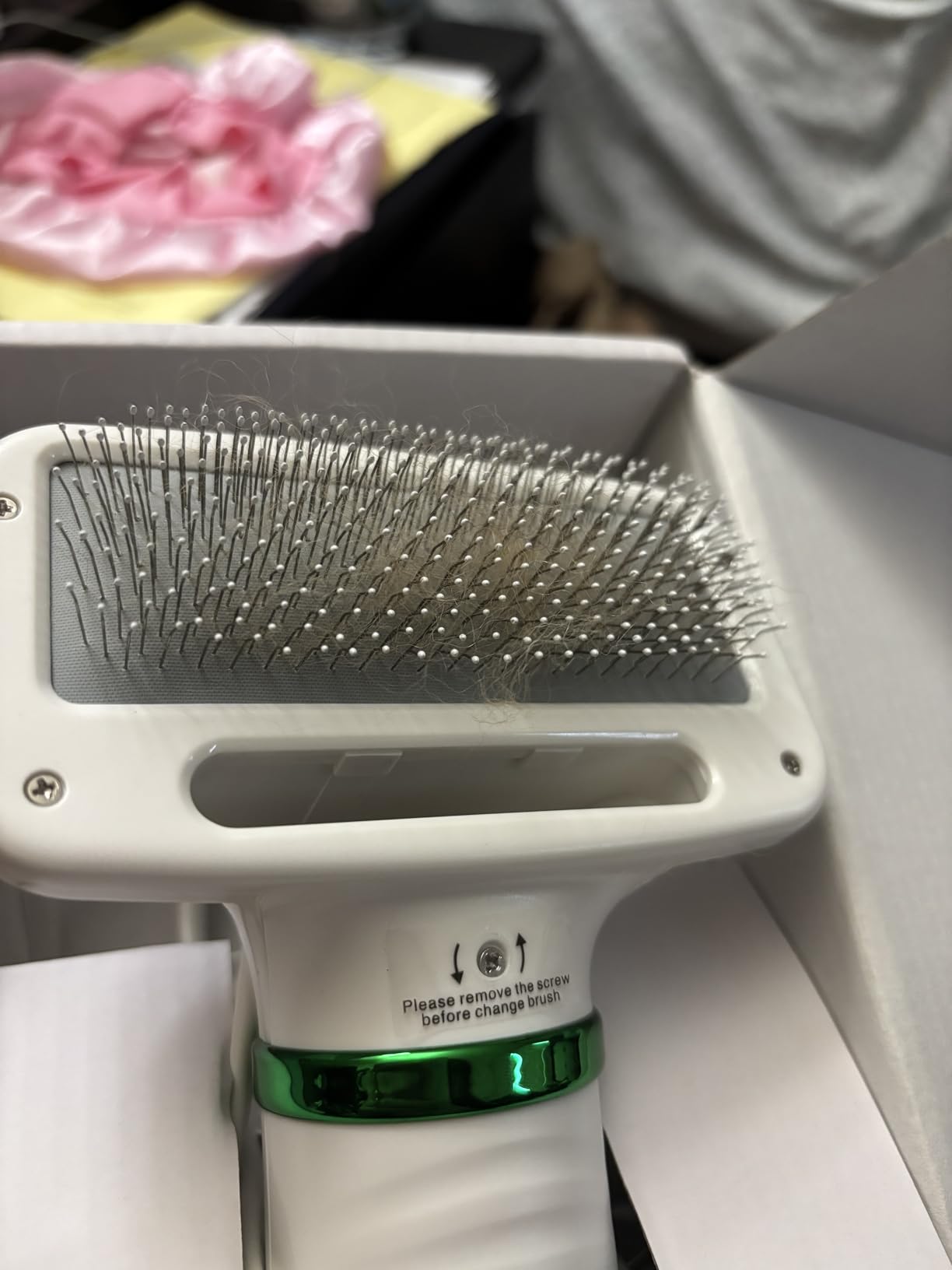 Dog hair all over it