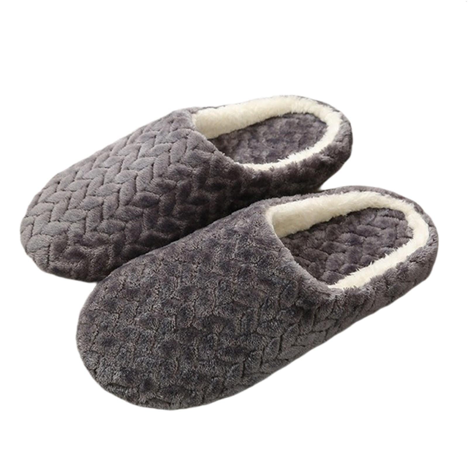 Pantuflas de Algodon Zapatillas De Invierno Zapatos De Casa De Interior Chanclas